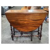 Mahogany Gateleg Drop-Leaf Table with Drawer