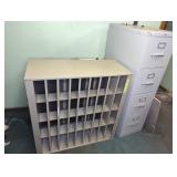 Metal Mail Sorter & Filing Cabinet
