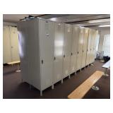 Eight 3-Section Locker Units