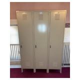 3-Section Metal Locker Unit 54ï¿½x21ï¿½x78ï¿½