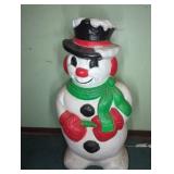 Plastic Snowman Lighted Blow Mold