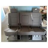 Gray Cloth & Black Leather Vehicle Seats