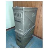 (2) Metal Military Ammunition Boxes