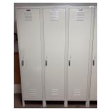 3-Section Metal Locker Unit 54ï¿½x21ï¿½x78ï¿½