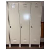 3-Section Metal Locker 54ï¿½x21ï¿½x18ï¿½