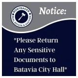 Please Return Any Sensitive Documents to City Hall