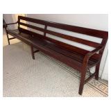 9ft Wood Bench, ï¿½M.W. Chase Buffaloï¿½