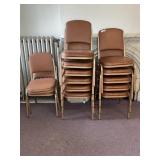 (13) Upholstered Stackable Chairs
