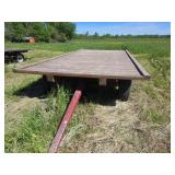 Trasco Running Gear Flatbed Wooden Hay Wagon