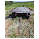 Wooden Hay Wagon Flatbed -Stored Outside