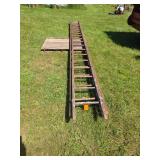 Two-Section Wooden Extension Ladder
