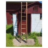 Wooden Extension Ladder with Metal Hardware