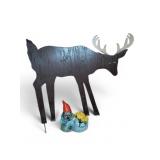 Concrete Gnome Planter and 46' x 47' Deer Cutout