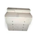 Vintage Painted Wooden Chest Of Drawers