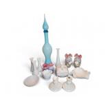 Art Glass Collection With Blue Genie Decanter