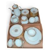 Victoria Austria Porcelain Tea Set with Gold Trim