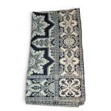 Woven Coverlet with Middle Seam