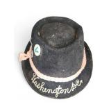 Washington Ser Felt Hat With Pins and Rope Trim
