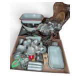 Vintage Baking Molds, Enamelware, Cutters
