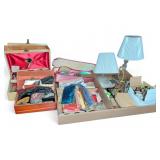 Vintage Vanity Items and Lamps Lot
