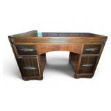 Art Deco Wood Desk With Bakelite Pulls