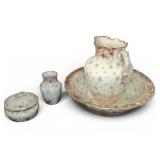 Adamantine China Wash Basin Pitcher and Vessels