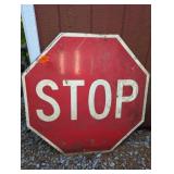 Metal Stop Sign with Reflective White Letters