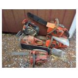 5 Chainsaws, Homelite & Echo