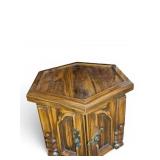 Vintage Side Table, Hex Cabinet, Book Rack