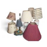 Table Lamps And Lamp Shades Lot