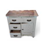 Vintage Painted Wooden Wash Stand