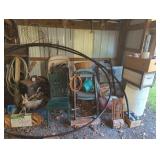 Contents of Rear Lean-To With Chairs, Games, Tools