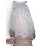 Vintage Lace Wedding Dress With Veil and Headpiece