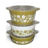 Pyrex Spring Blossom Casserole Dish Set With Lids