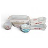 Vintage Fire-King Milk Glass Bakeware and Bowls