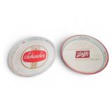 Schaefer and Schlitz Beer Serving Trays, 1958