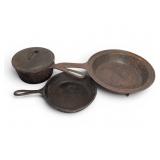 3 Assorted Vintage Cast Iron Cookware