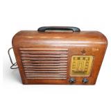 Wood Cabinet Tube Radio Untested Needs New Cord