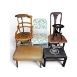 Vintage Chairs and Stools Lot