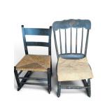 2 Antique Wood Child Size Rocking chairs
