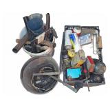 Garage Tools, Propane Cans, and Hardware Lot