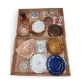 Glass And Ceramic Ashtrays Lot