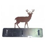 Metal Deer Silhouette Wall Hook Rack