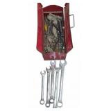 Metal Tool Box With Assorted Wrenches