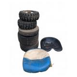 Lawn Tractor Tires And Tractor Seat with Cushion