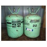 Two National R22 Refrigerant Cylinders 30 lbs