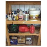 Garage Chemicals and Gas Cans Lot