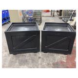 (2) Retail Plastic Display Crates 36'x36'x32'