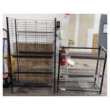 (2) Black Wire Commercial Shelving Racks