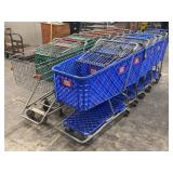(12) Commercial Shopping Carts Assorted Colors